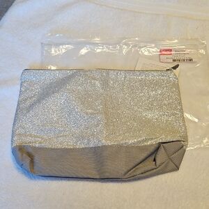 thirty-one Silver Glitter Cosmetic Pouch